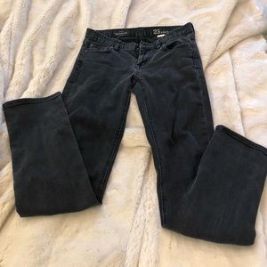 J. crew faded black 25short matchstick used jeans.